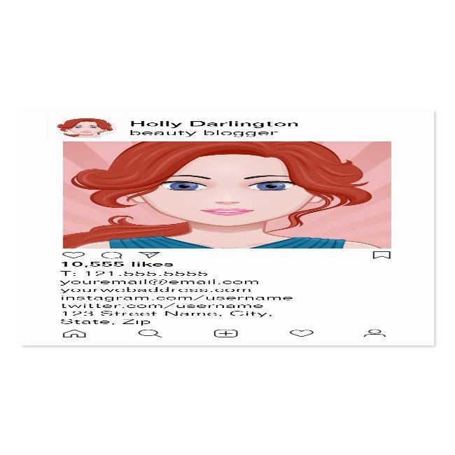 Instagram Style Washi Background Business Card