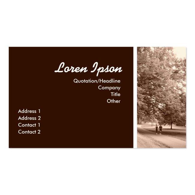 Jogging In The Park Business Card