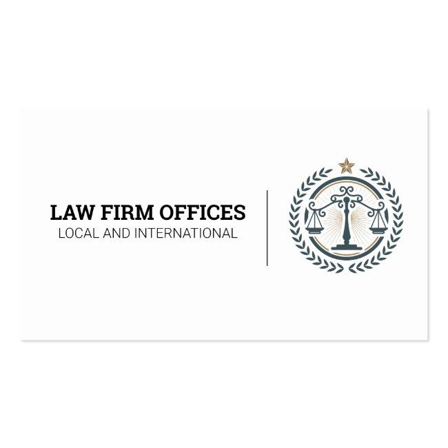 Justice Scales Law Logo Business Card