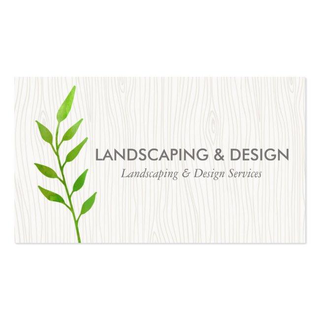 Landscaping & Design Modern Business Card