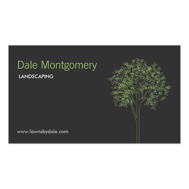 Landscaping, Lawn Care, Trees, Gardener Business Card
