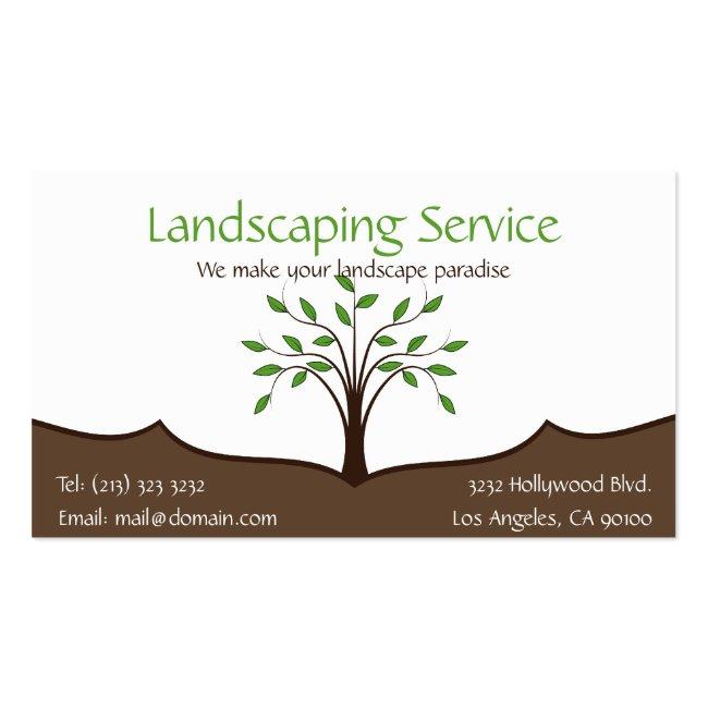 Landscaping Service Magnetic Business Cards