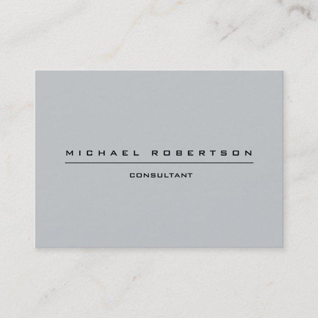 Large Plain Unique Special Grey Business Card
