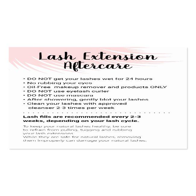 Lash Extension Aftercare Instructions Appointment