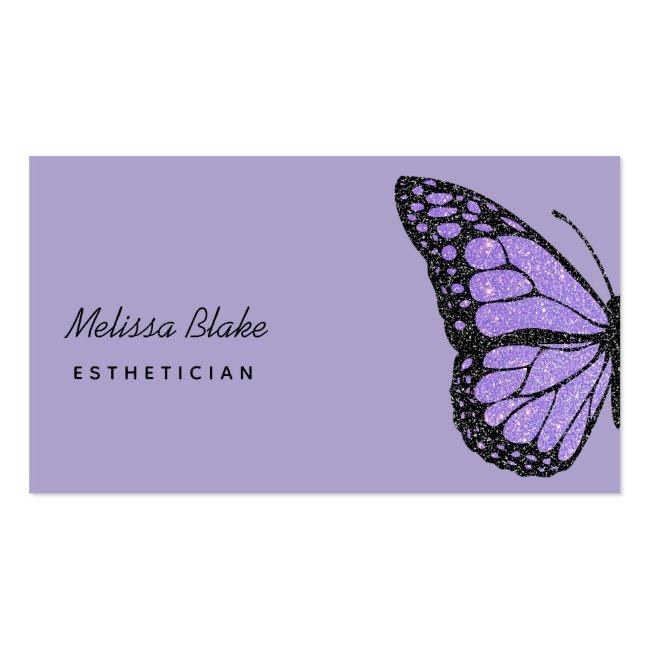 Lavender Purple Butterfly Logo Business Card