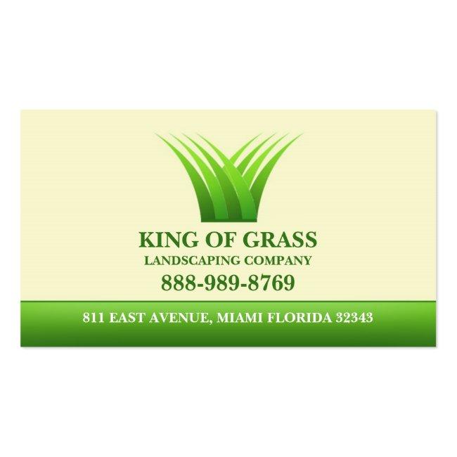 Lawn Care Grass Logo Business Card