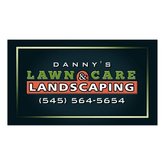 Lawn Care & Landscaping Custom Business Card