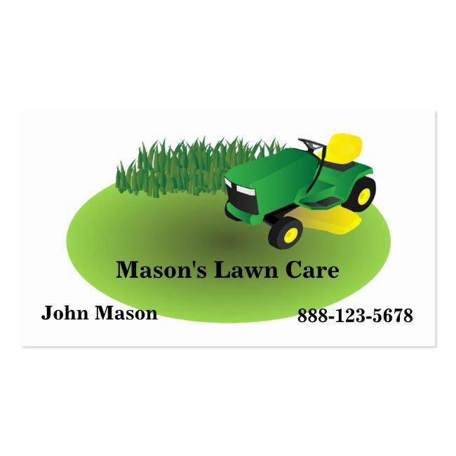 Lawn Care Lawn Mower Landscaping Grass Business Card