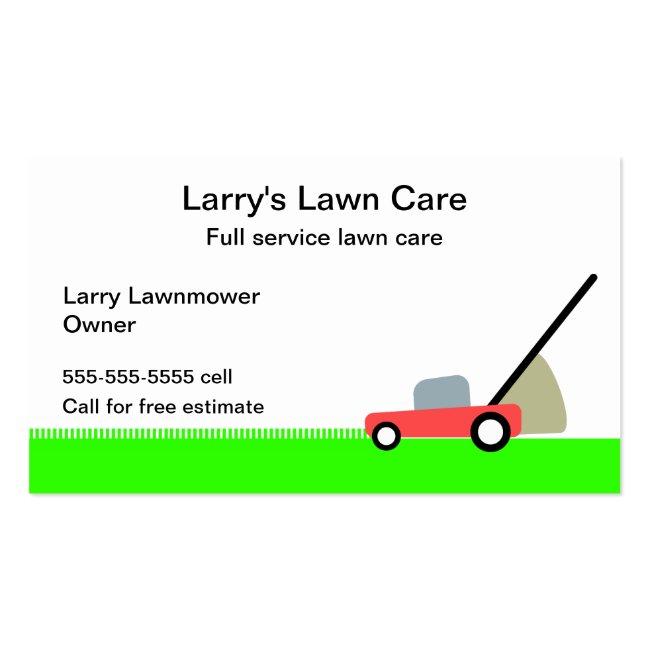 Lawn Care Service Business Card