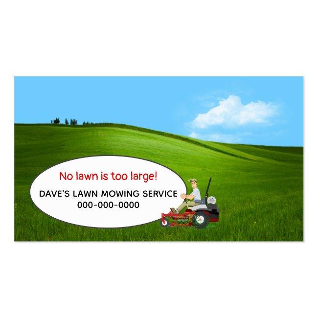Lawn Mowing  Business Card