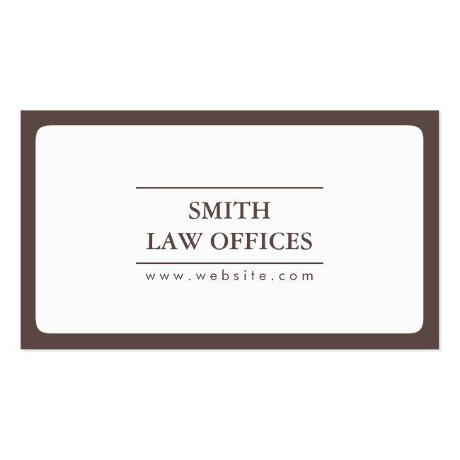 Lawyer Attorney Plain Round Corner Business Card