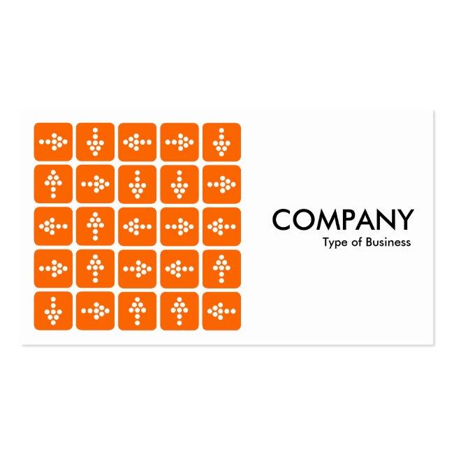 Led Arrows Square Orange - White Business Card