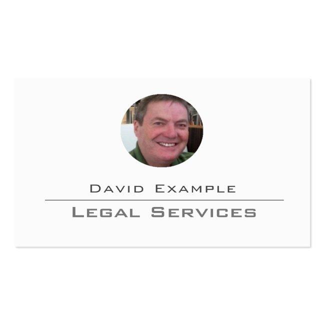 Legal Services With Photo Of Holder Business Card
