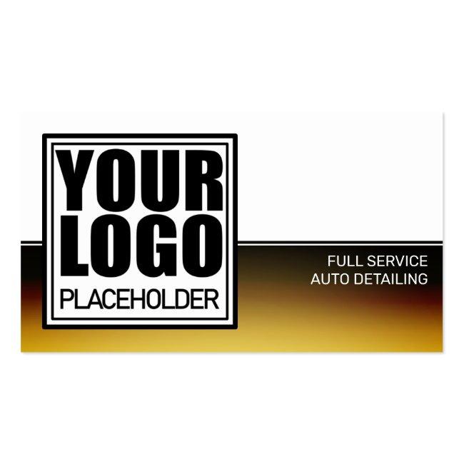 Logo Template Golden Chrome Business Card