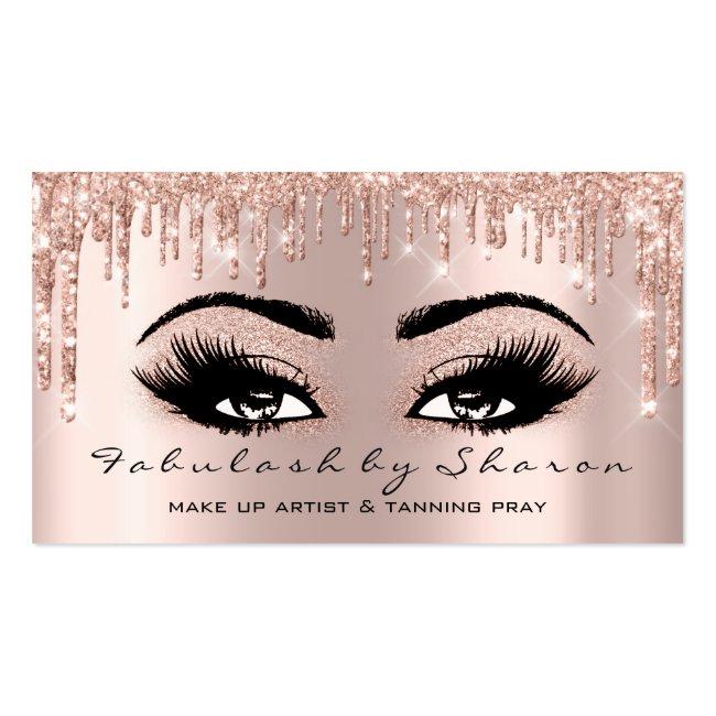 Make Up Artist & Tanning Pray Rosed Drips Lashes  Business Card