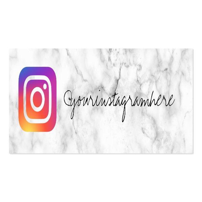 Marble Instagram Mini Business Card