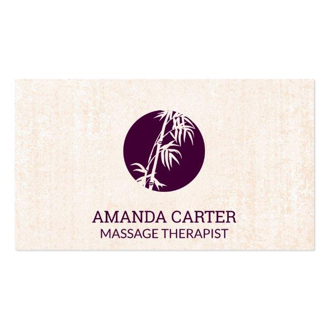 Massage Therapist | Bamboo Icon Business Card