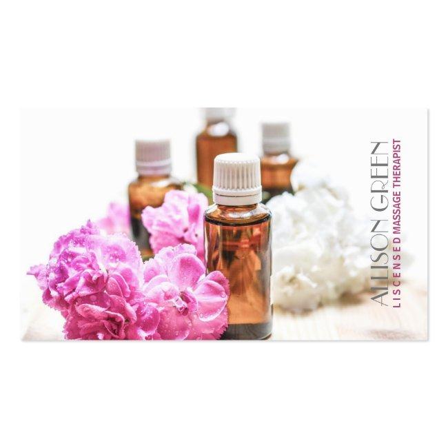Massage Therapy Natural Essential Oil Aromatherapy Business Card