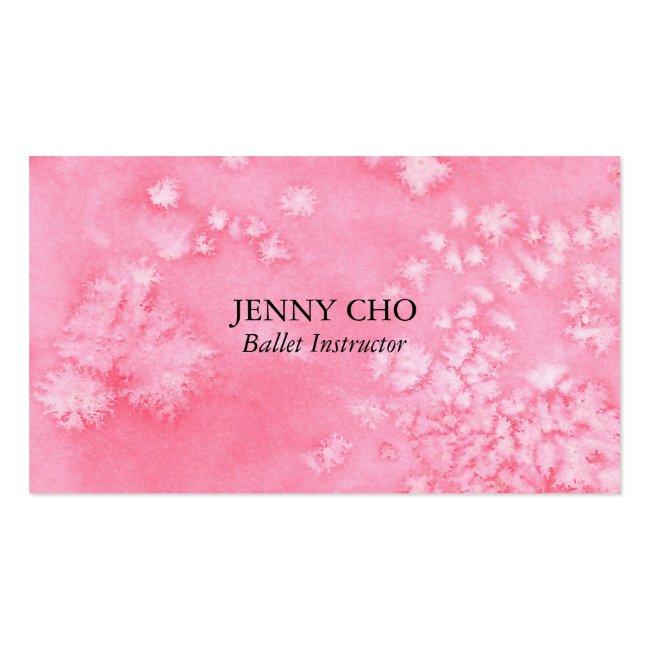 Minimalist Pink Textured Business Card