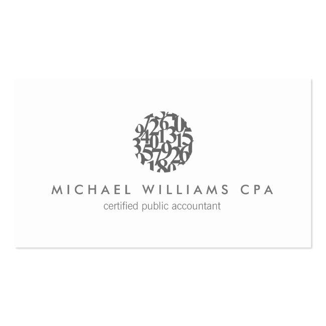 Modern Accountant, Accounting Gray/white Business Card