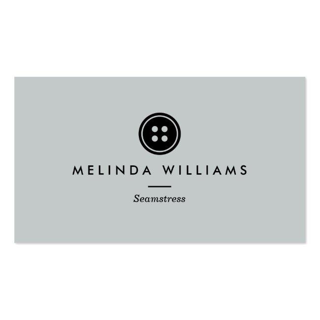 Modern Button Logo Seamstress, Sewing, Tailor Ii Business Card