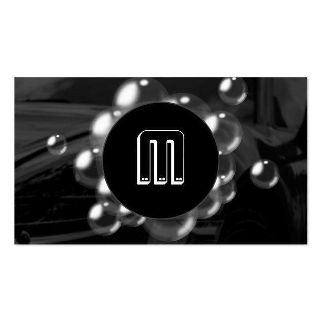 Modern Car And Bubbles  Business Card