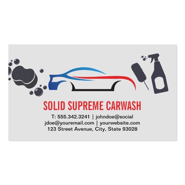 Modern Car Logo | Car Wash Tools Business Card