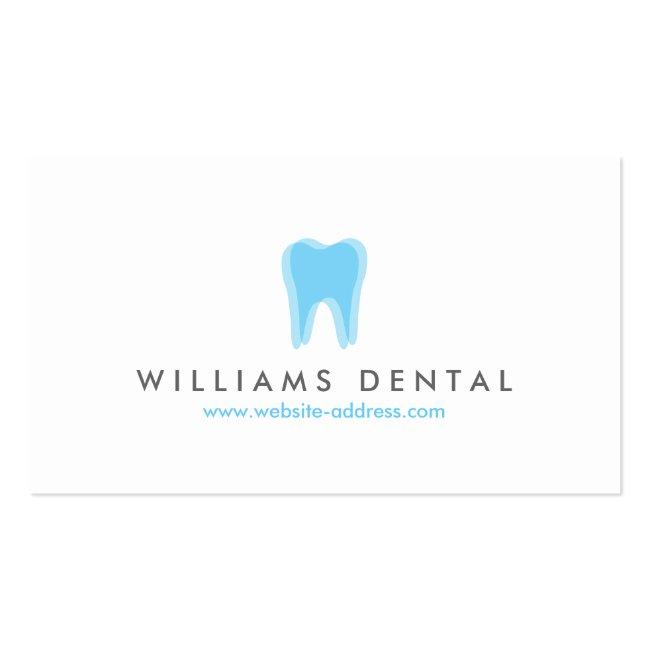 Modern Dentist Tooth Logo On White Business Card