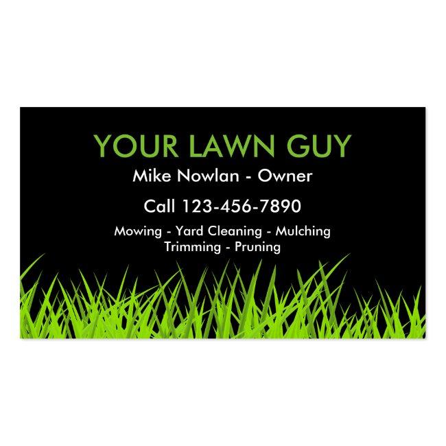 Modern Lawn Service Simple Business Card Magnet