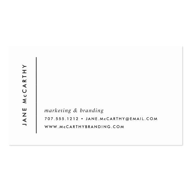 Modern Minimal Business Cards | Black And White