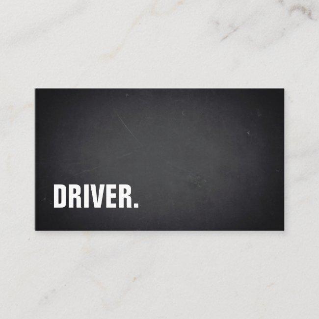 Modern Minimalist Blackboard Driver Professional Business Card