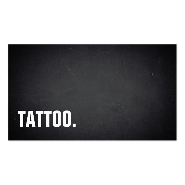 Modern Minimalist Blackboard Tattoo Professional Business Card