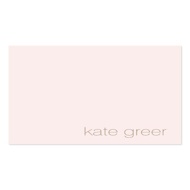 Modern Minimalist Light Pink Beauty Square Square Business Card