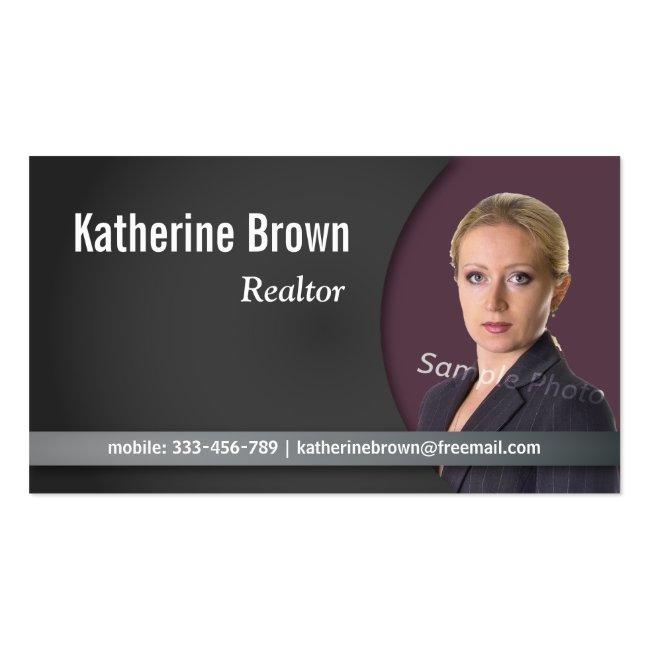 Modern, Professional, Chic, Real Estate, Photo Business Card