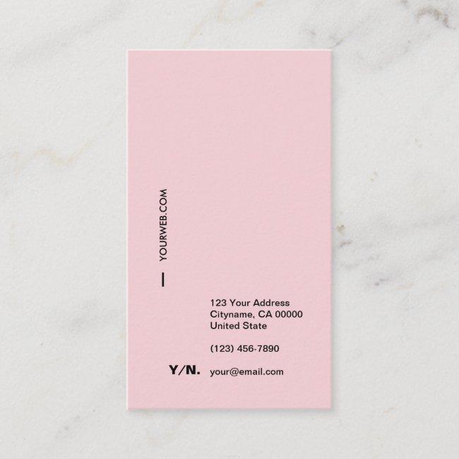 Modern Typography Pastel Vertical Business Card