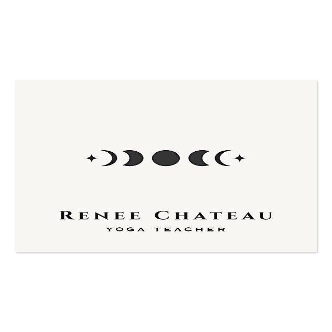 Moon Phases Astrology Yoga Teacher Square Business Card