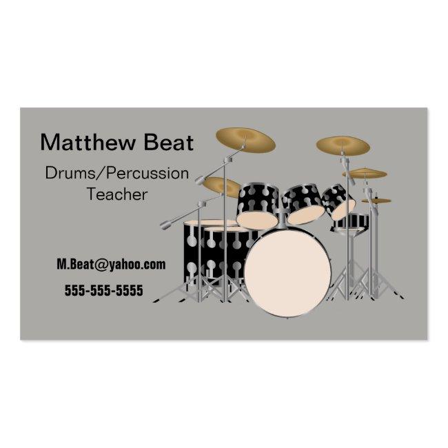 Music Professional. Drums/percussion. Business Card