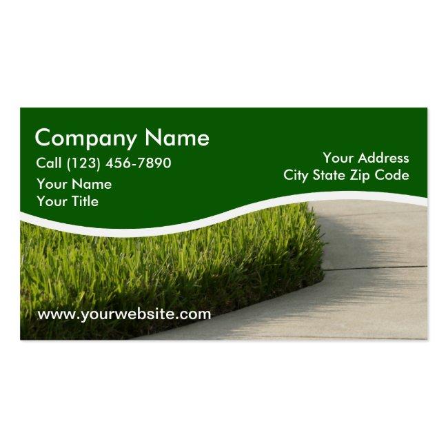 Neighborhood Lawn Service Design Business Card