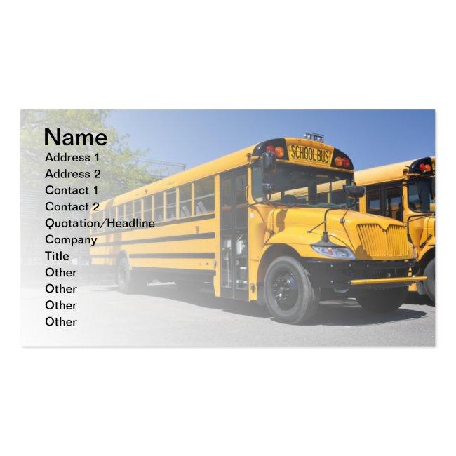 One Large Yellow School Bus Business Card