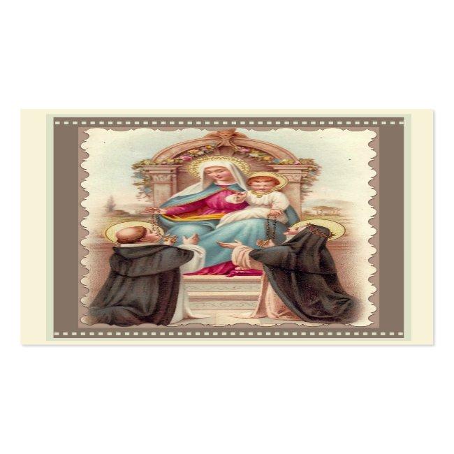 Our Lady Of The Rosary Prayer Memorare Holy Card