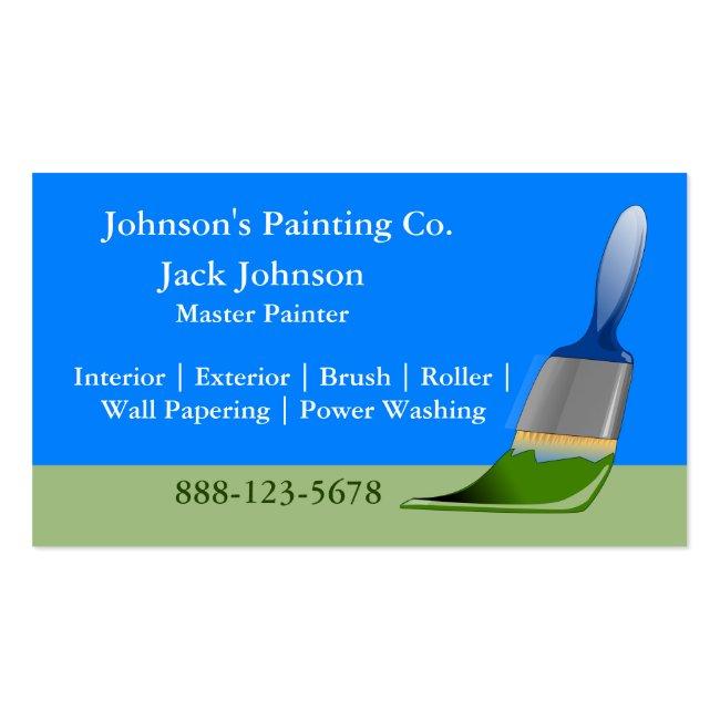 Painter Painting Paint Brush Magnetic Business Card
