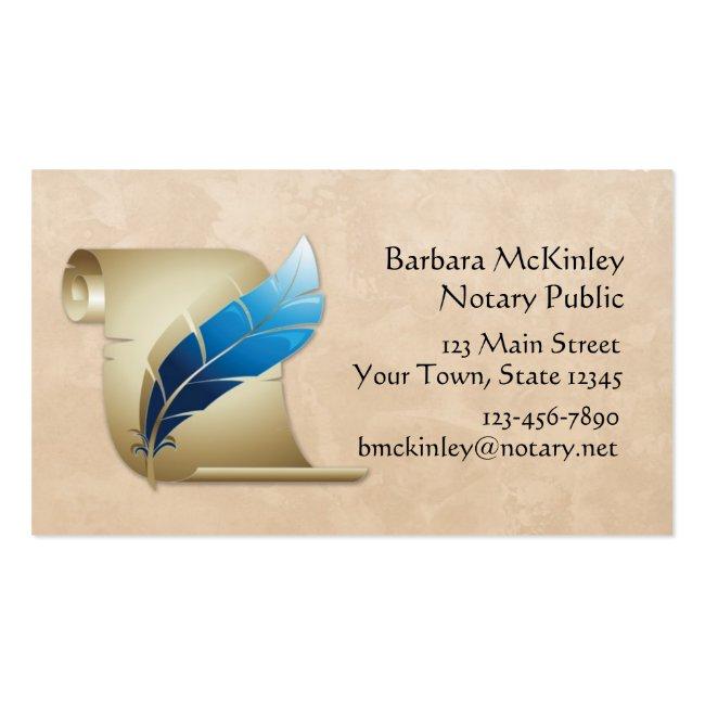 Parchment And Quill Business Card