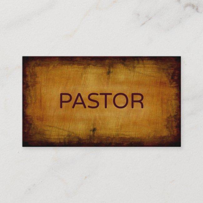 Pastor Antique Brushed Business Card