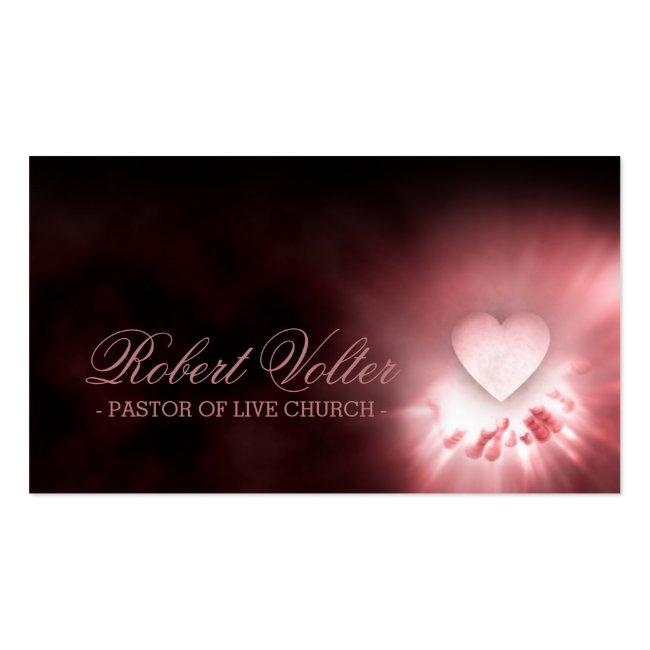 Pastor Of Live Church Heart In The Hands Card