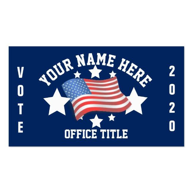 Patriotic Campaign Template Business Card