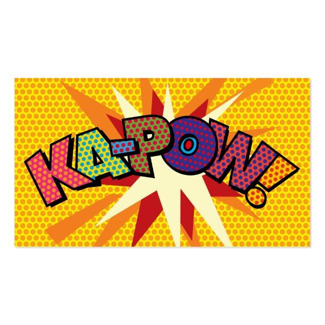 Personalised Comic Book Pop Art Ka-pow! Business Card