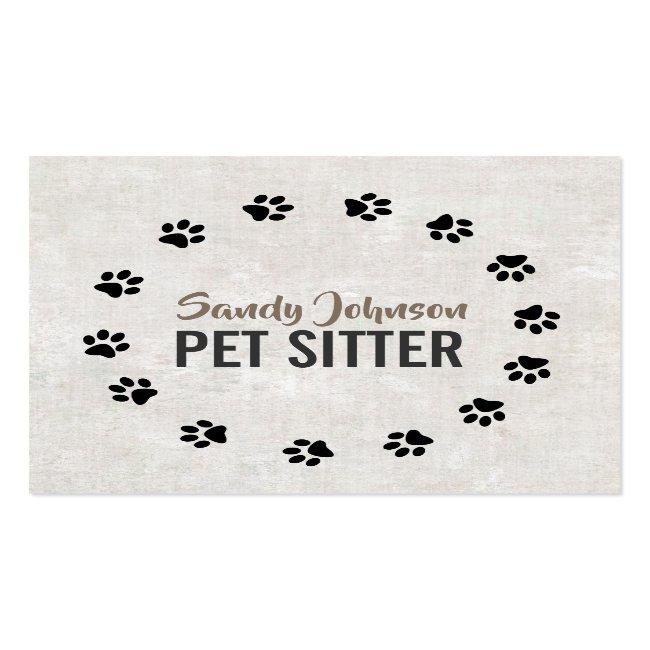 Pet Dog Sitter Sitting Services Business Square Business Card