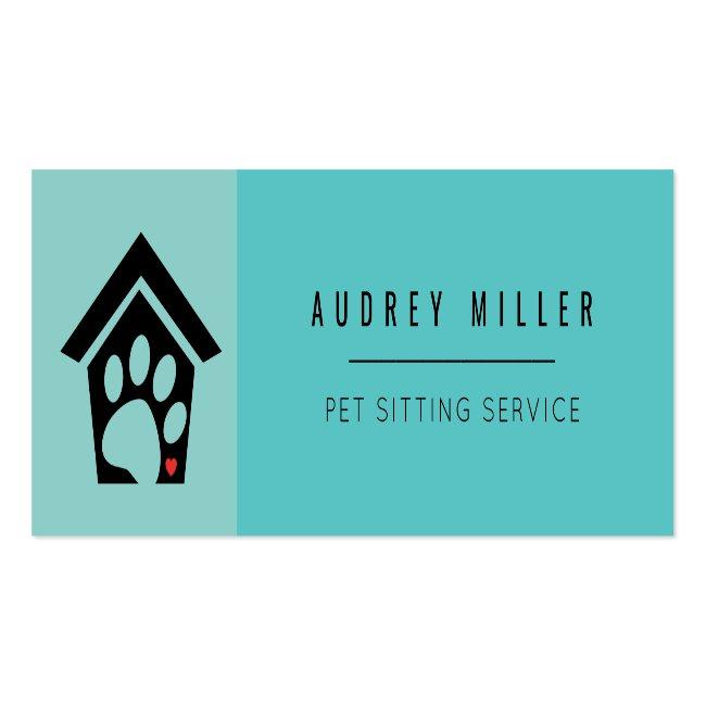 Pet Sitting Service Pet Care Square Business Card