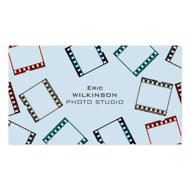 Photo Film Tape Pattern Colorful Cover Business Card