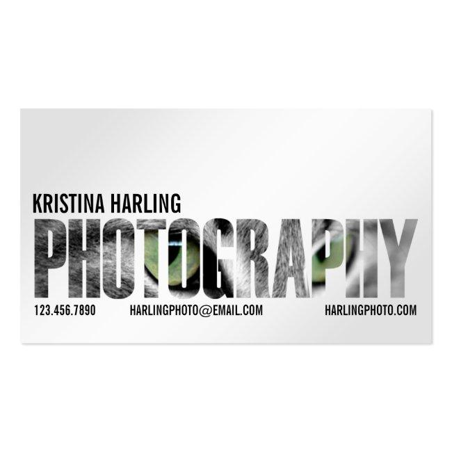 Photography Cutout - White Business Card